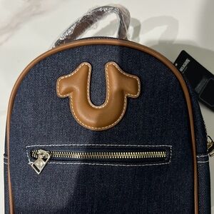 True Religion Blue Denim with Tan Detail